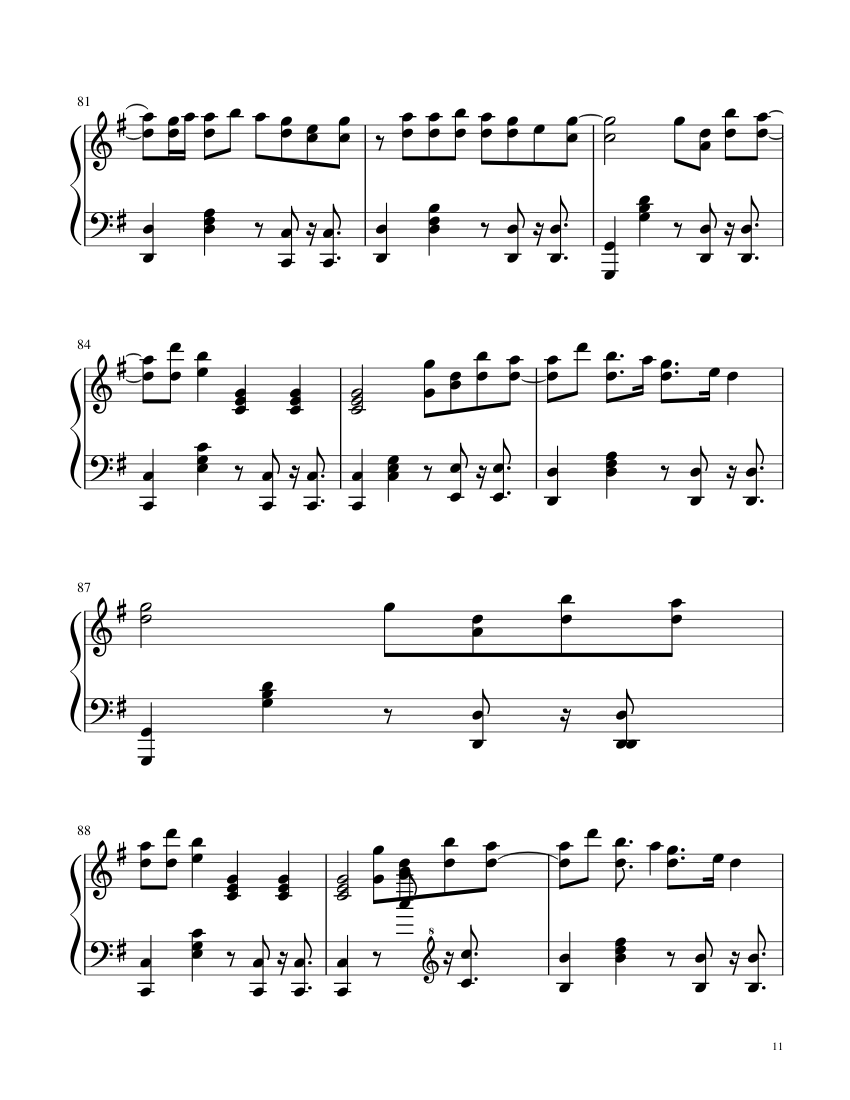 22 - Taylor Swift - piano sheet music page 11