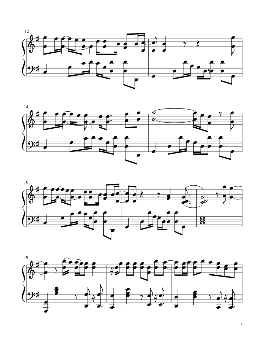 22 - Taylor Swift - piano sheet music page 3