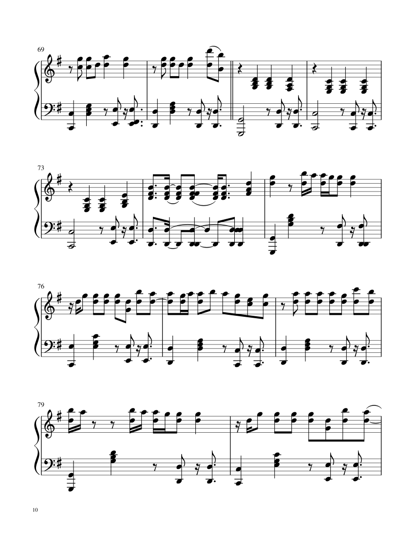 22 - Taylor Swift - piano sheet music page 10