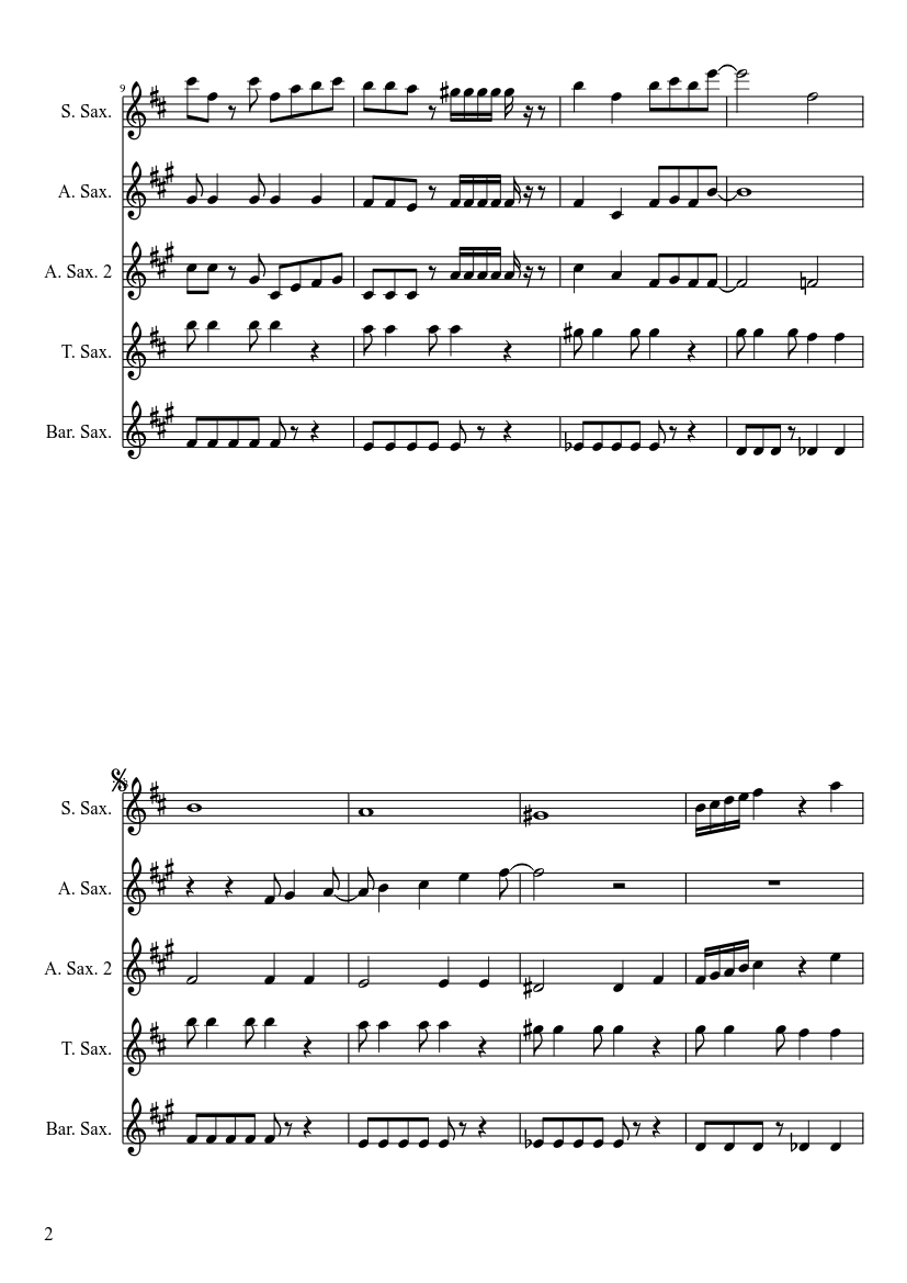 25 or 6 to 4 - piano sheet music page 2