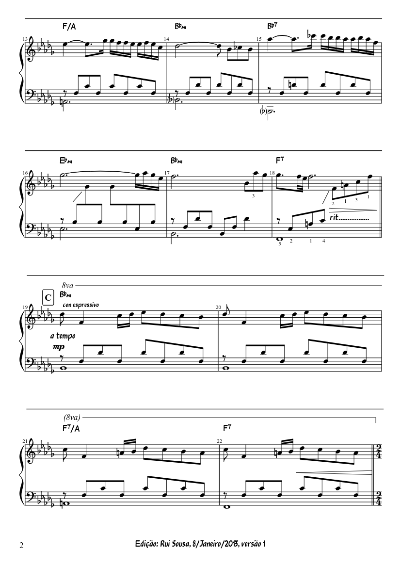 A Comme Amour - Richard Clayderman - piano sheet music page 2