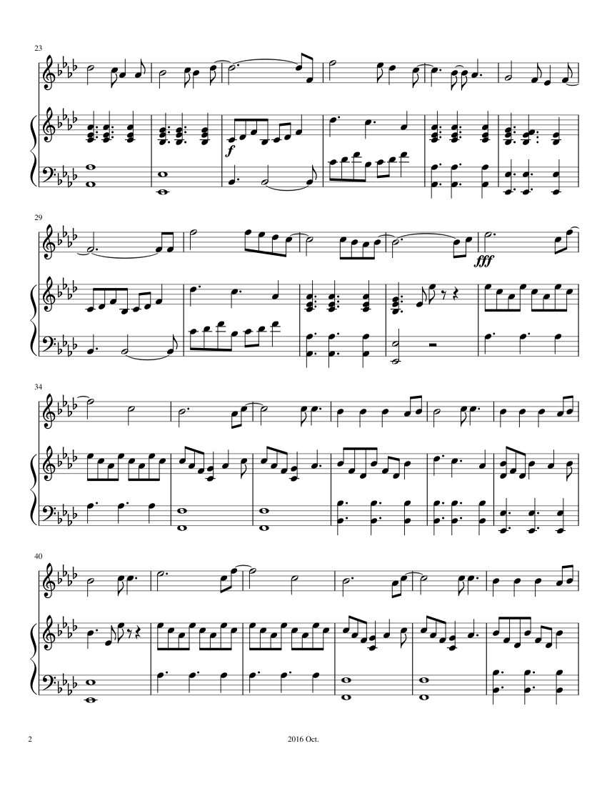All Of Me - John Legend (Piano Cover - ReiK) - piano sheet music page 2