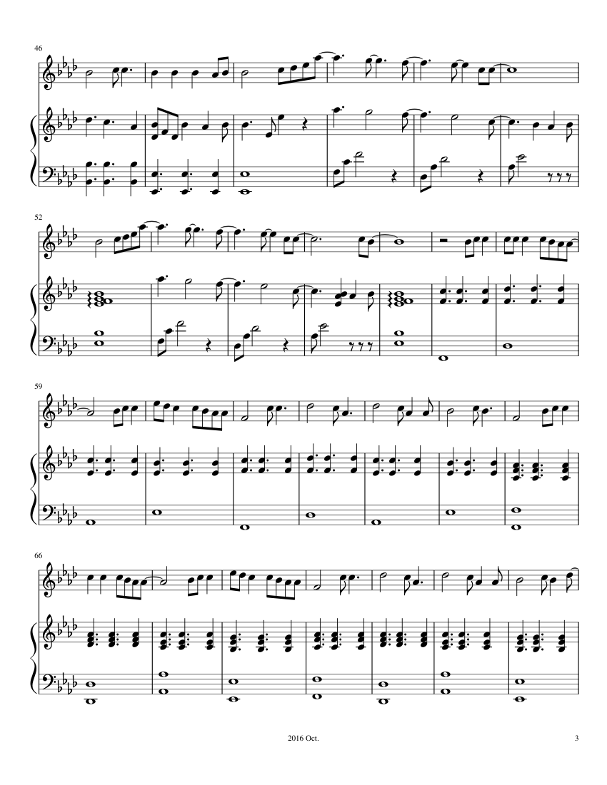 All Of Me - John Legend (Piano Cover - ReiK) - piano sheet music page 3
