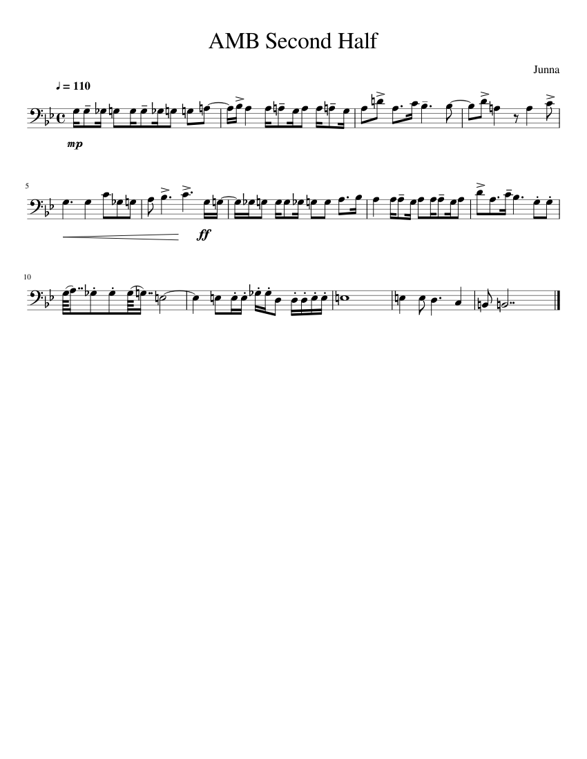 Ancient magus Bride OP (Second Half) - piano sheet music page 1