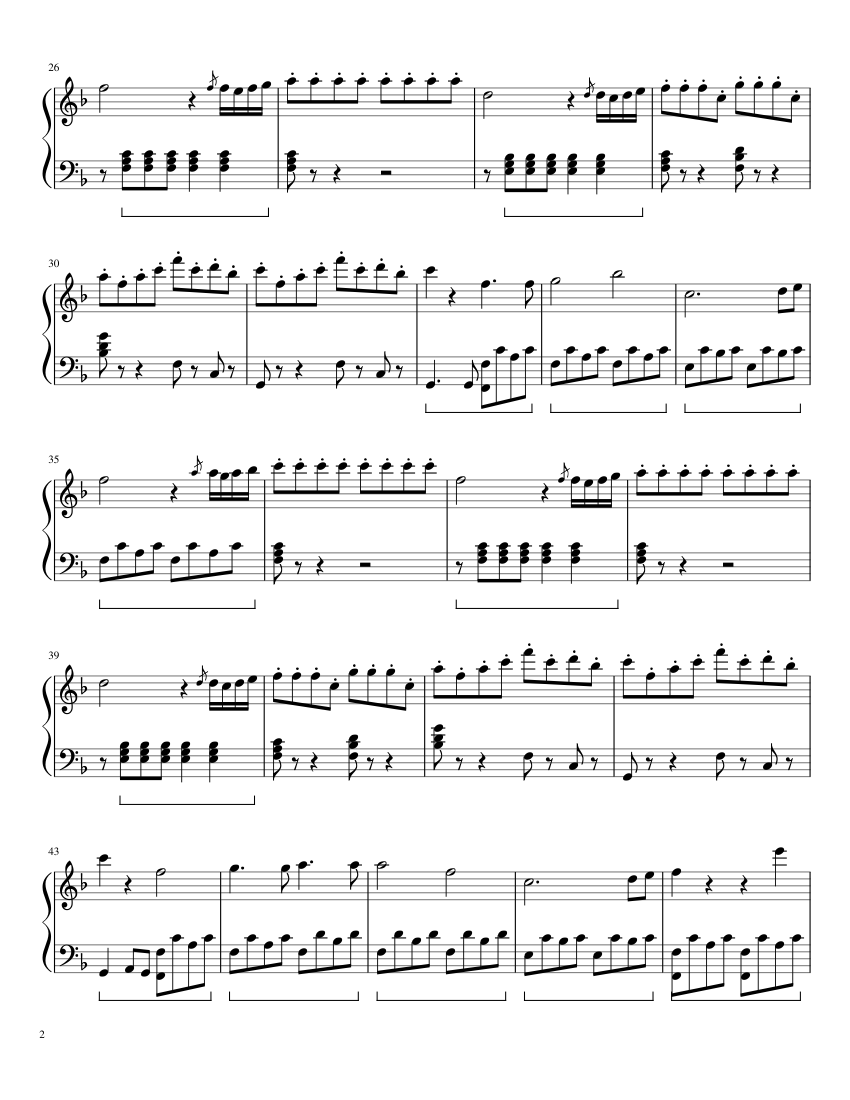 Aria (Queen of the Night) - piano sheet music page 2