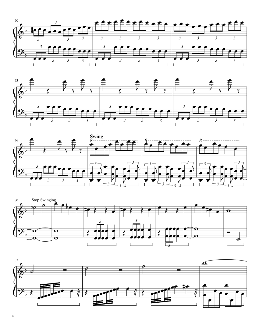 Aria (Queen of the Night) - piano sheet music page 4