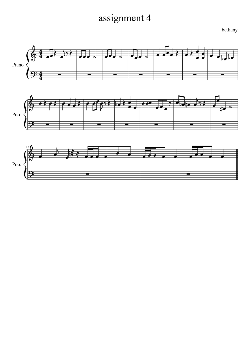 assignment4bl - piano sheet music page 1