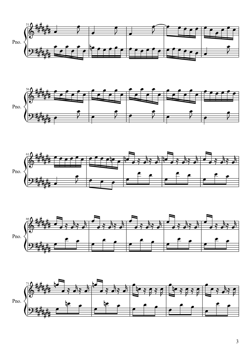 Bach - WTC - Prelude and Fugue No.3 in C sharp major (BWV 848) - piano sheet music page 3