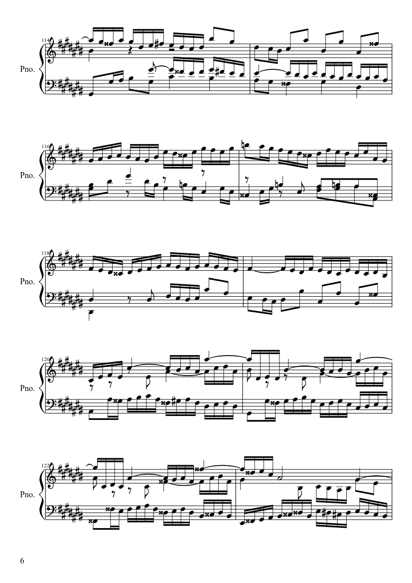 Bach - WTC - Prelude and Fugue No.3 in C sharp major (BWV 848) - piano sheet music page 6