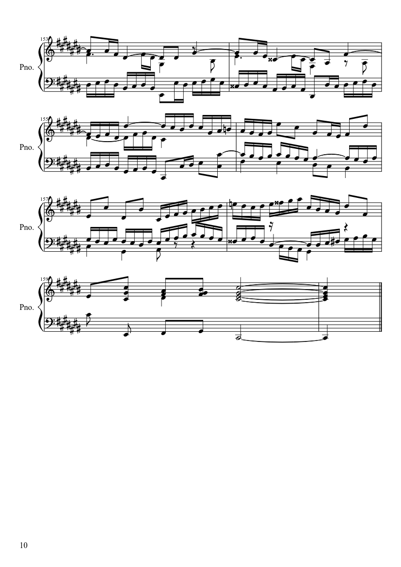 Bach - WTC - Prelude and Fugue No.3 in C sharp major (BWV 848) - piano sheet music page 10