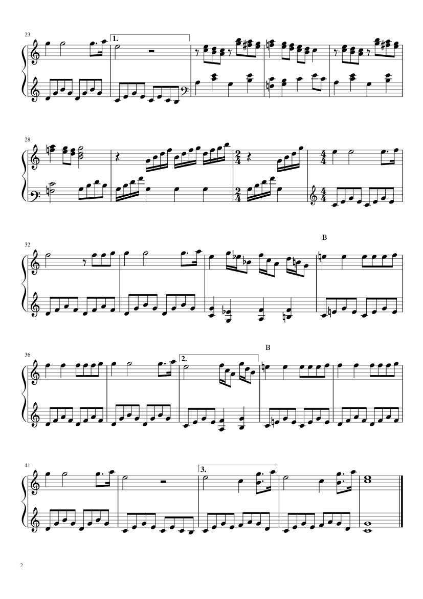 Balada para Adeline - piano sheet music page 2