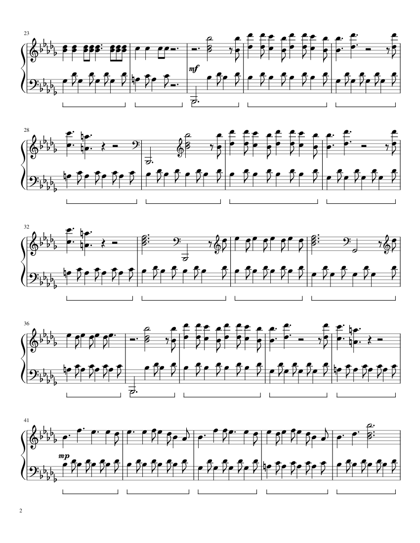 Believer - Imagine Dragons - piano sheet music page 2