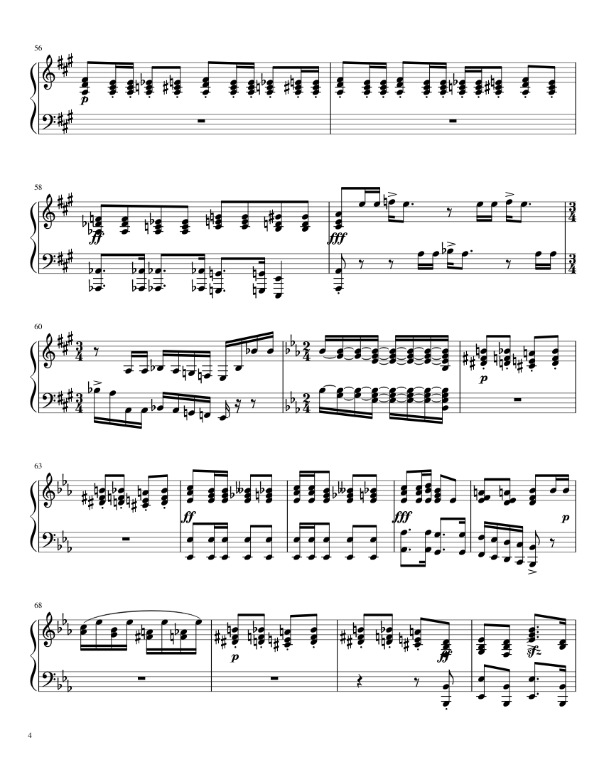 Bohemian Rhapsody for Piano - piano sheet music page 4