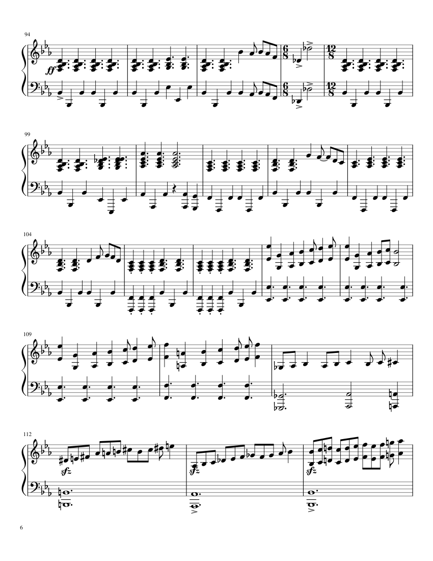 Bohemian Rhapsody for Piano - piano sheet music page 6