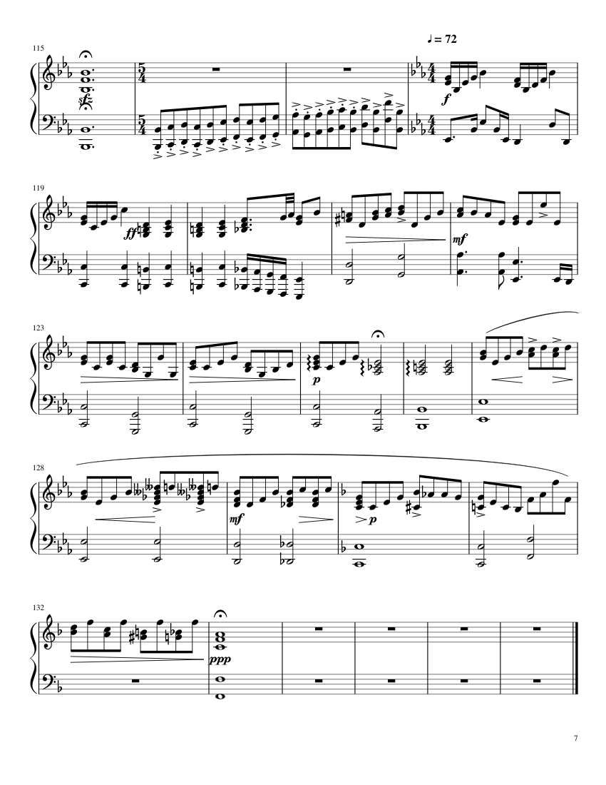Bohemian Rhapsody for Piano - piano sheet music page 7