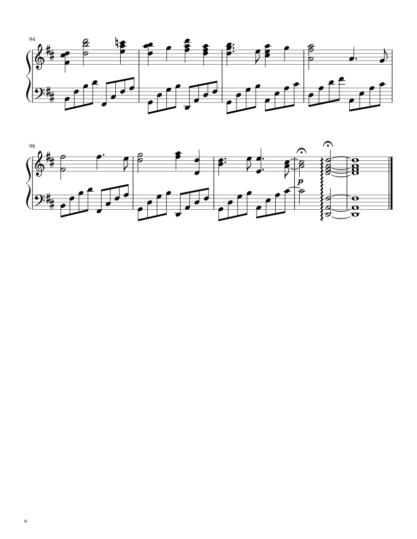 Canon in D – Johann Pachelbel - piano sheet music page 6