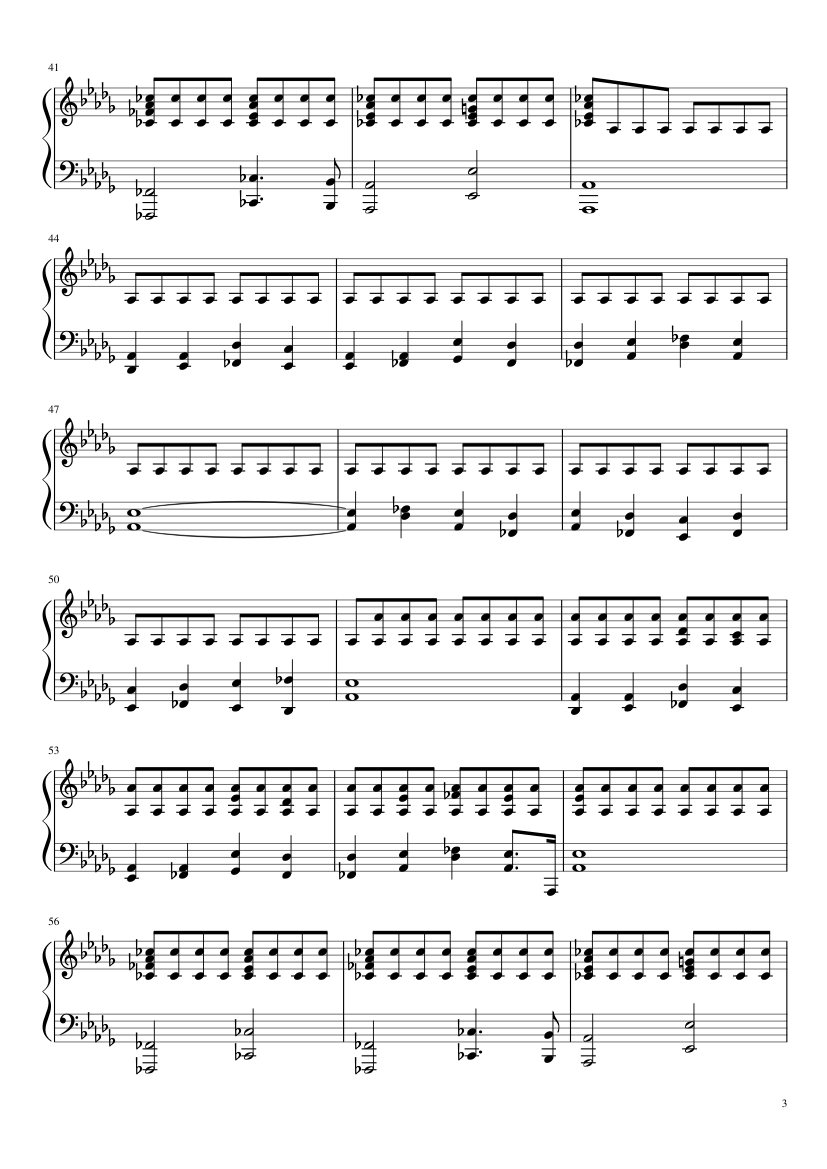 Chopin - Raindrop Prelude - piano sheet music page 3