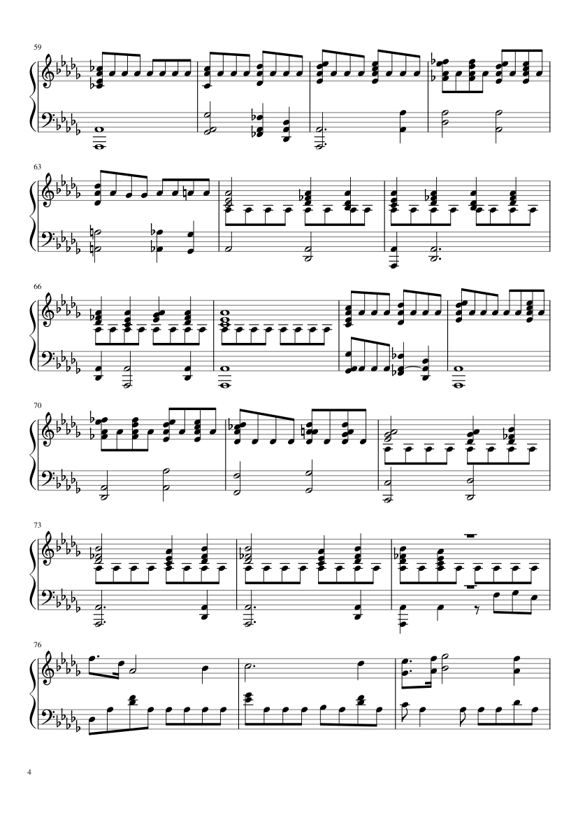 Chopin - Raindrop Prelude - piano sheet music page 4