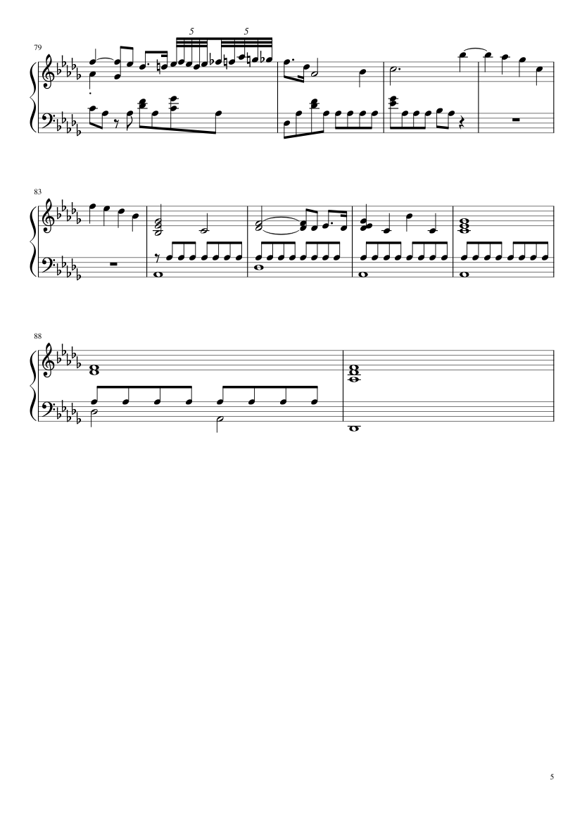 Chopin - Raindrop Prelude - piano sheet music page 5