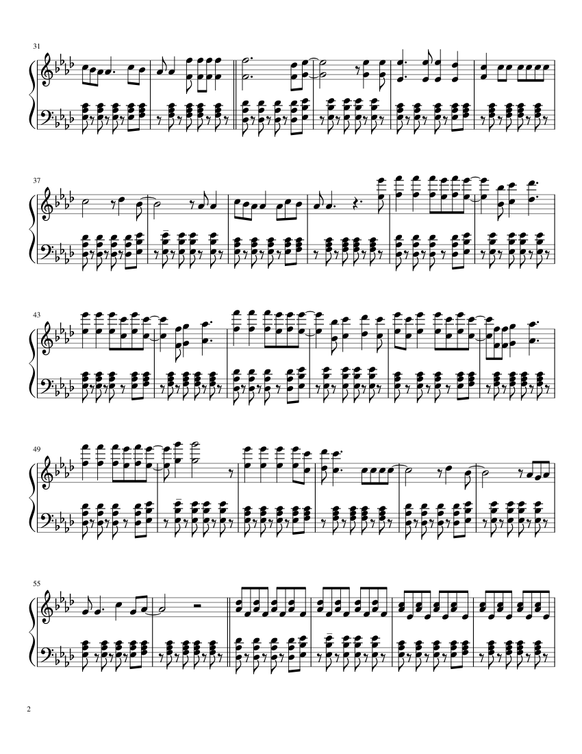 ColdPlay- Viva la vida - piano sheet music page 2
