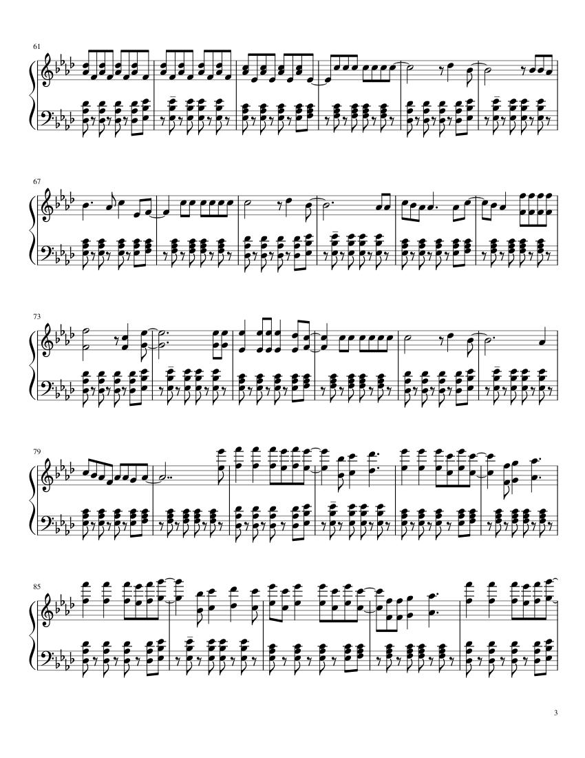 ColdPlay- Viva la vida - piano sheet music page 3