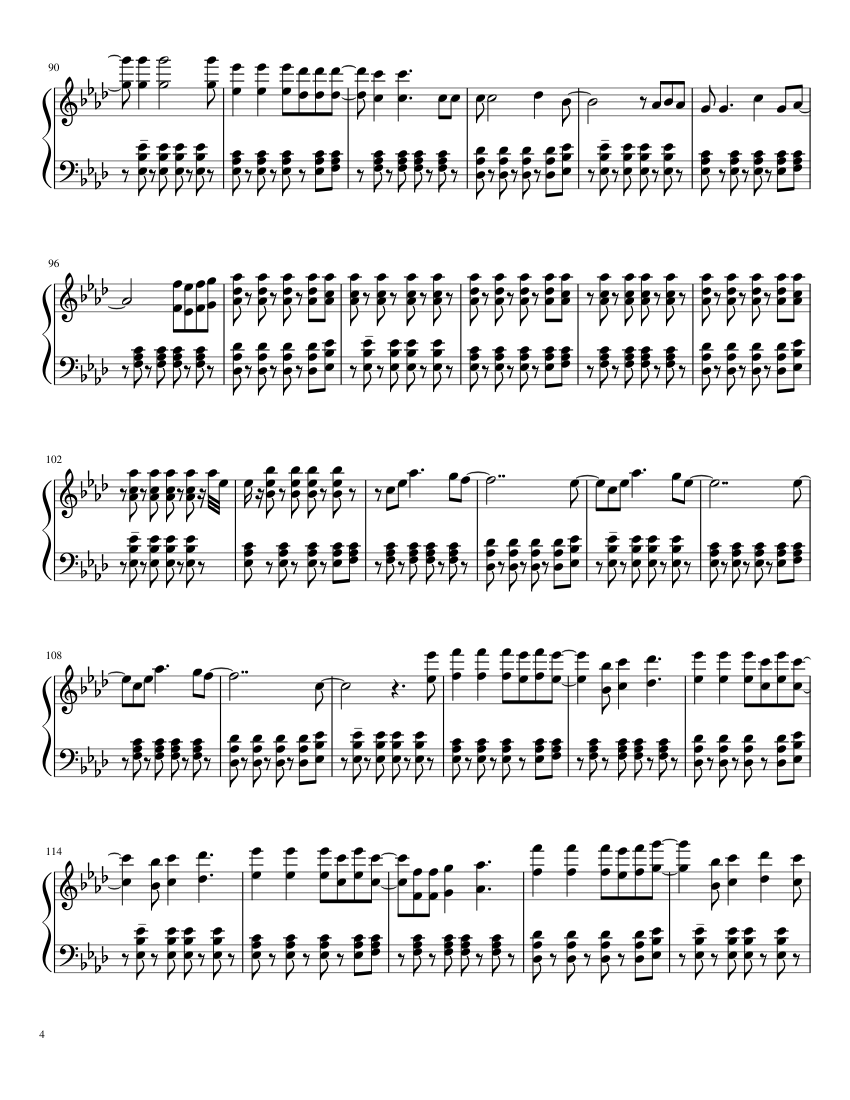 ColdPlay- Viva la vida - piano sheet music page 4