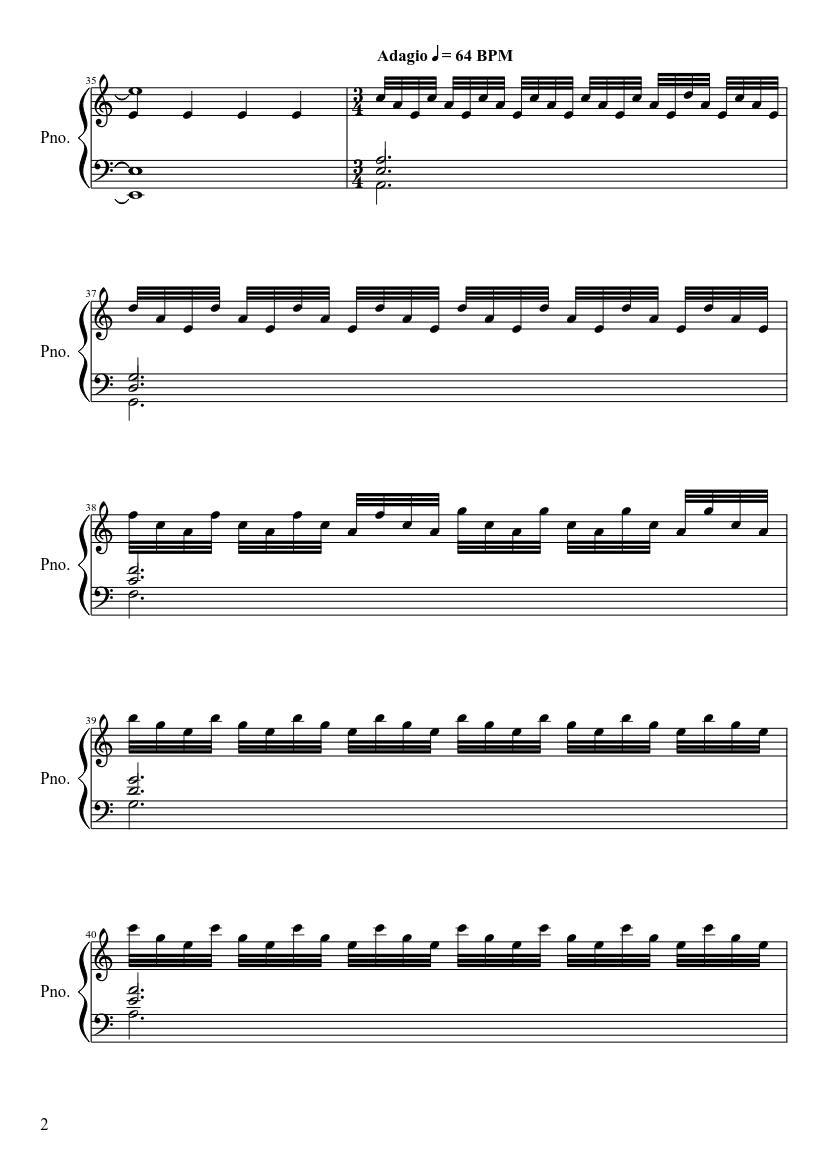 Day One Dark Music - Interstellar Main Theme - piano sheet music page 2