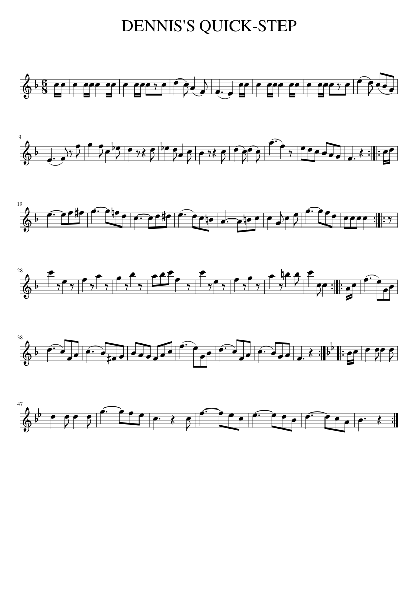 DENNIS'S QUICK-STEP - piano sheet music page 1