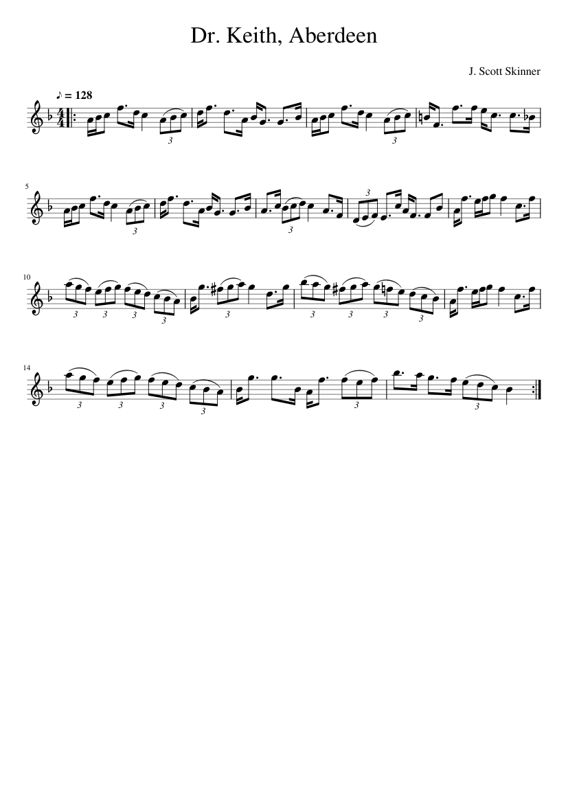 Dr. Keith, Aberdeen - piano sheet music page 1