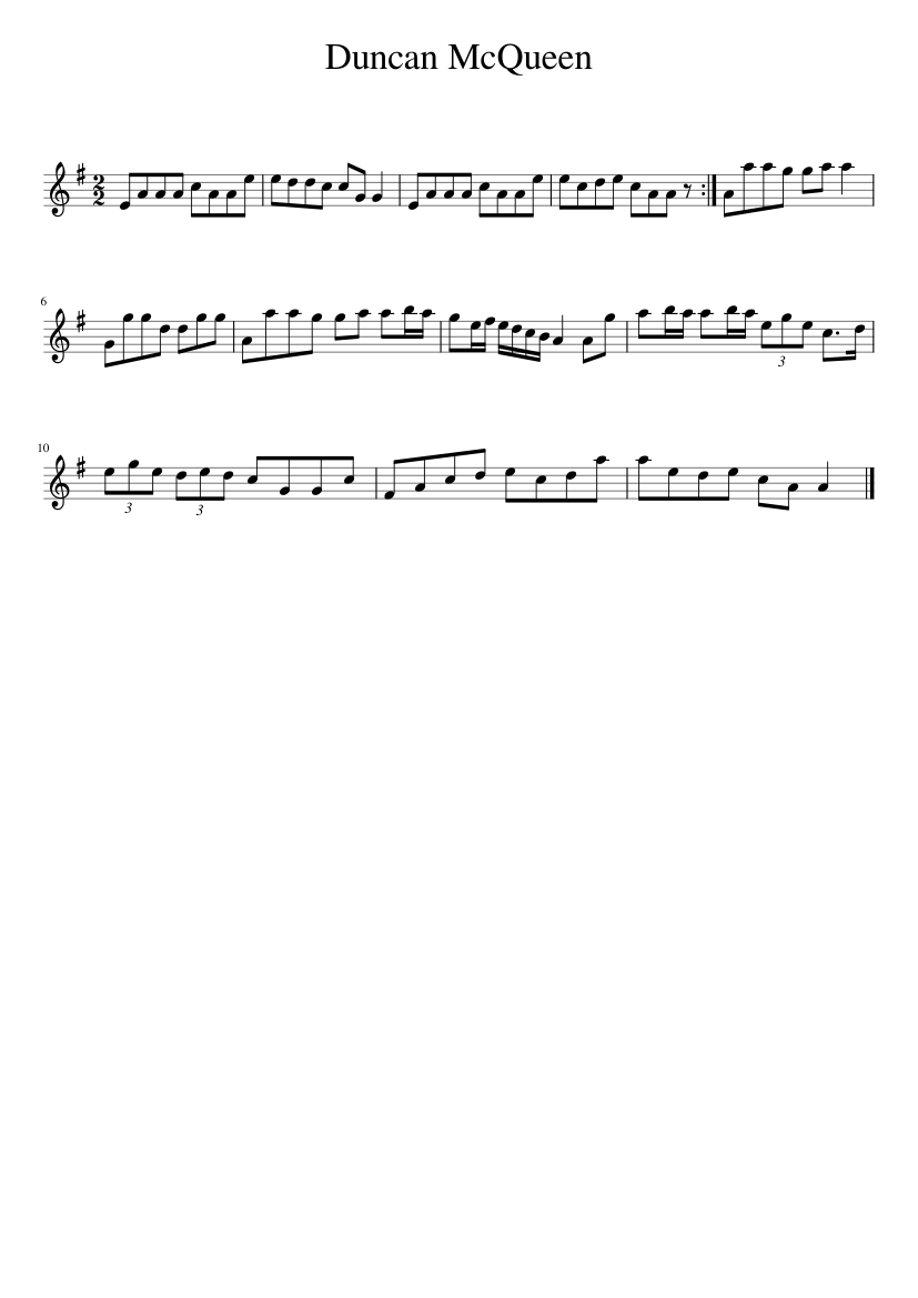 Duncan McQueen - piano sheet music page 1