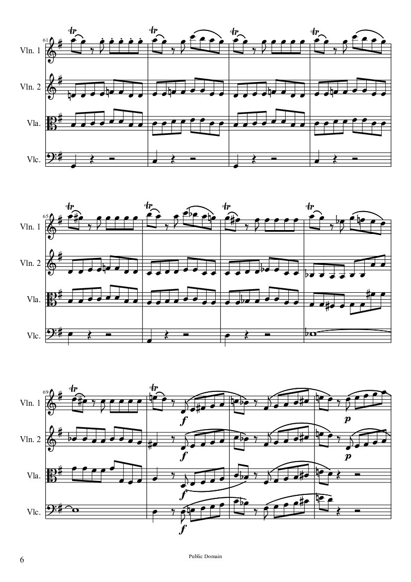 Eine Kleine Nachtmusik, Mvt. I. Allegro (Full Score) - piano sheet music page 6