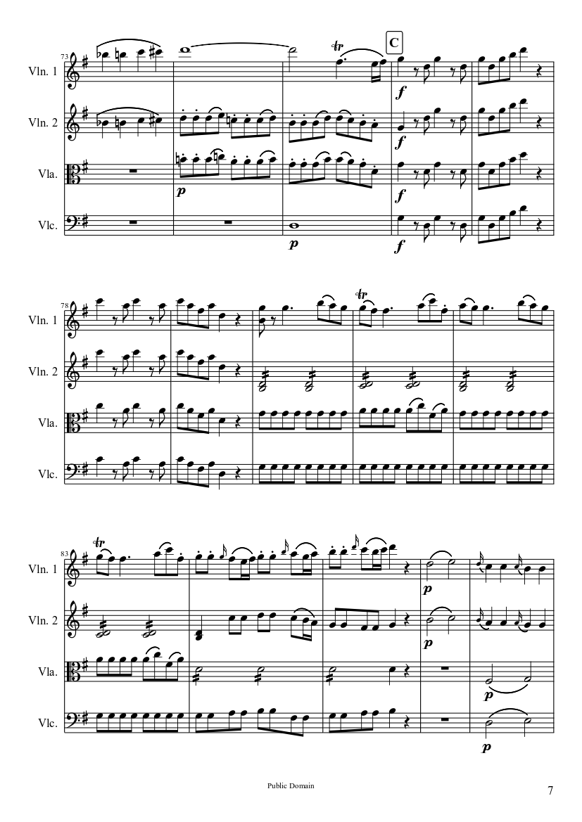 Eine Kleine Nachtmusik, Mvt. I. Allegro (Full Score) - piano sheet music page 7