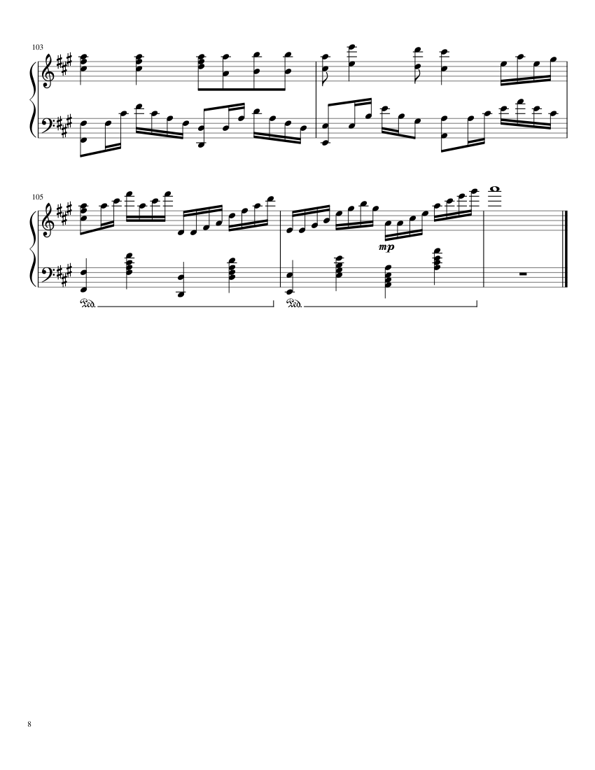 Endless Tears: Love is a Beautiful Pain [complete] - piano sheet music page 8