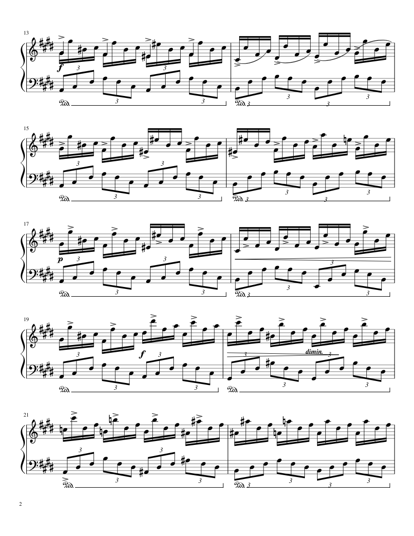 Fantaisie Impromptu - piano sheet music page 2