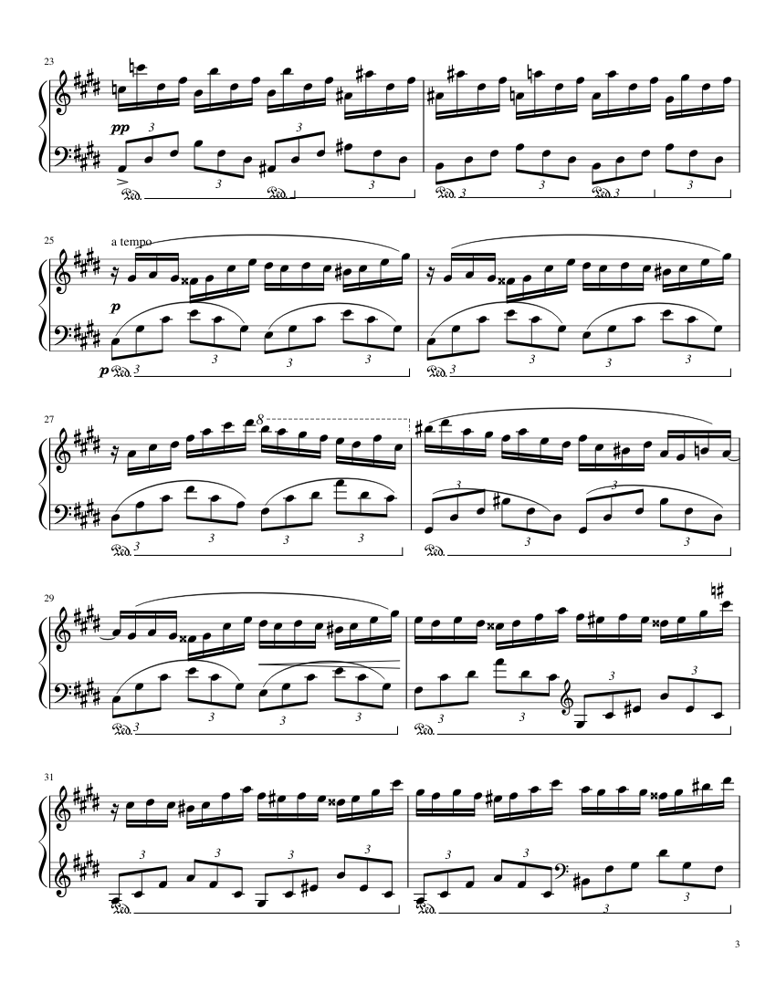 Fantaisie Impromptu - piano sheet music page 3
