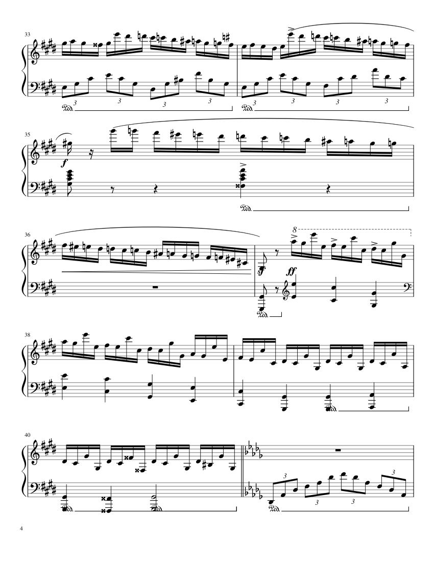 Fantaisie Impromptu - piano sheet music page 4