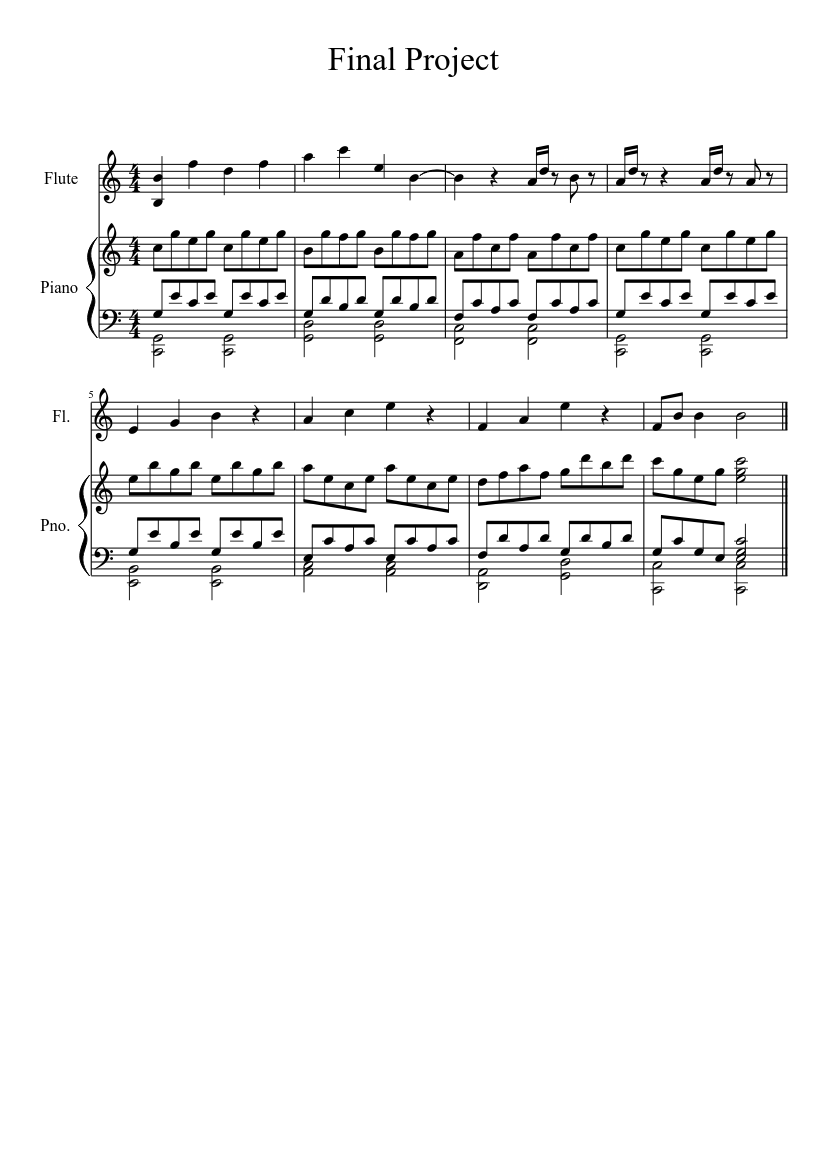 Final Project - piano sheet music page 1