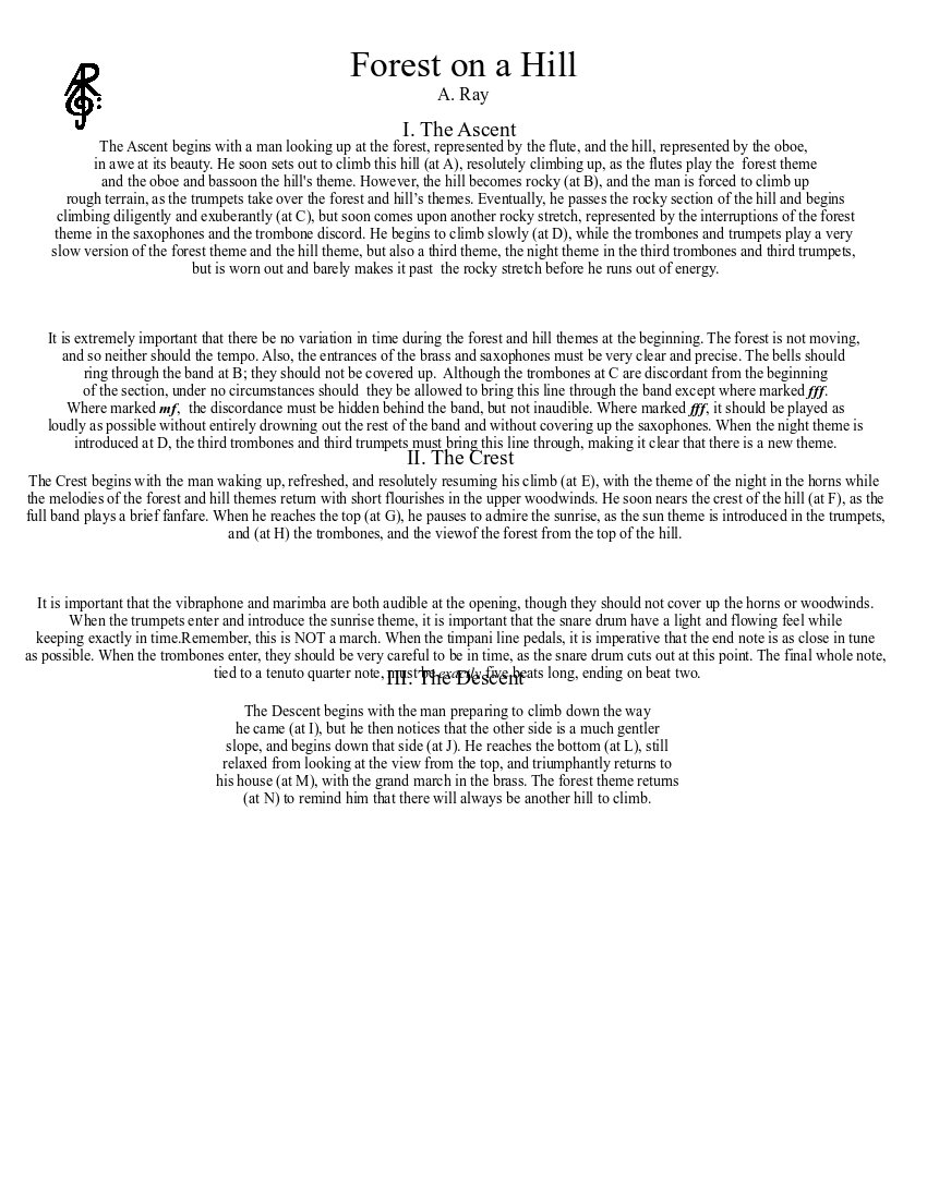 Forest on a Hill - piano sheet music page 1