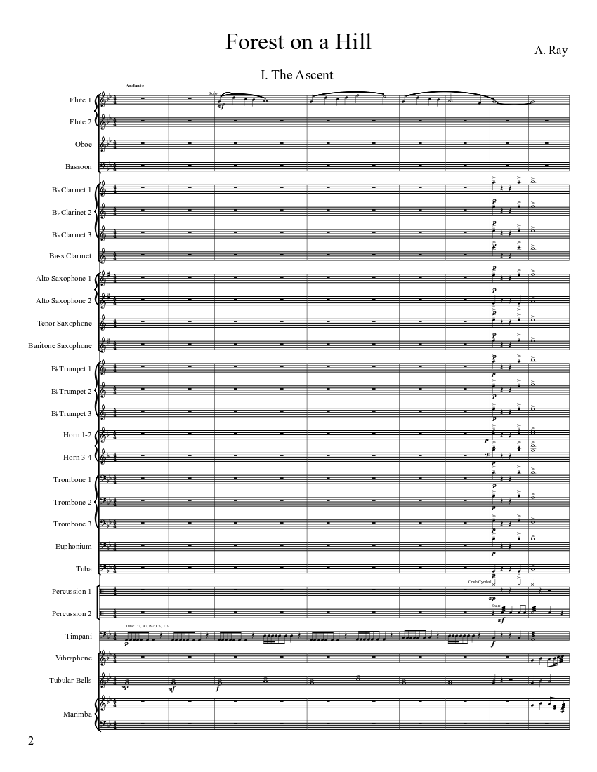 Forest on a Hill - piano sheet music page 2