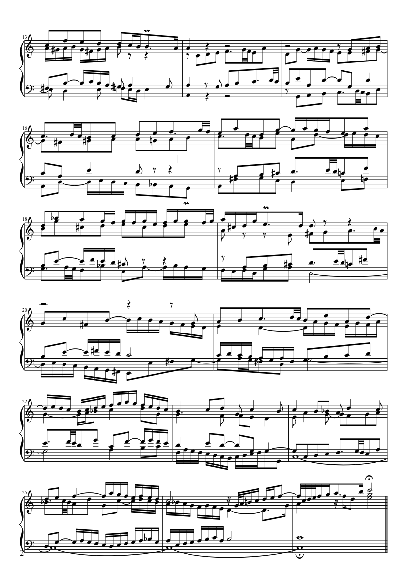 Fugue I in C major, BWV 846 - Well Tempered Clavier [First Book] - piano sheet music page 2