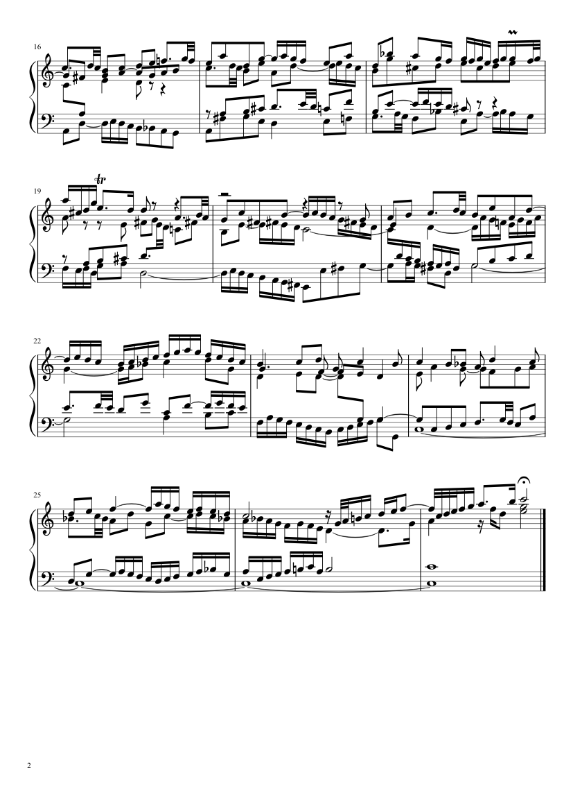 Fugue No. 1 BWV 846 in C Major - piano sheet music page 2