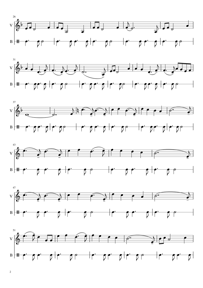 Game of Thrones - The Rains of Castamere - piano sheet music page 2