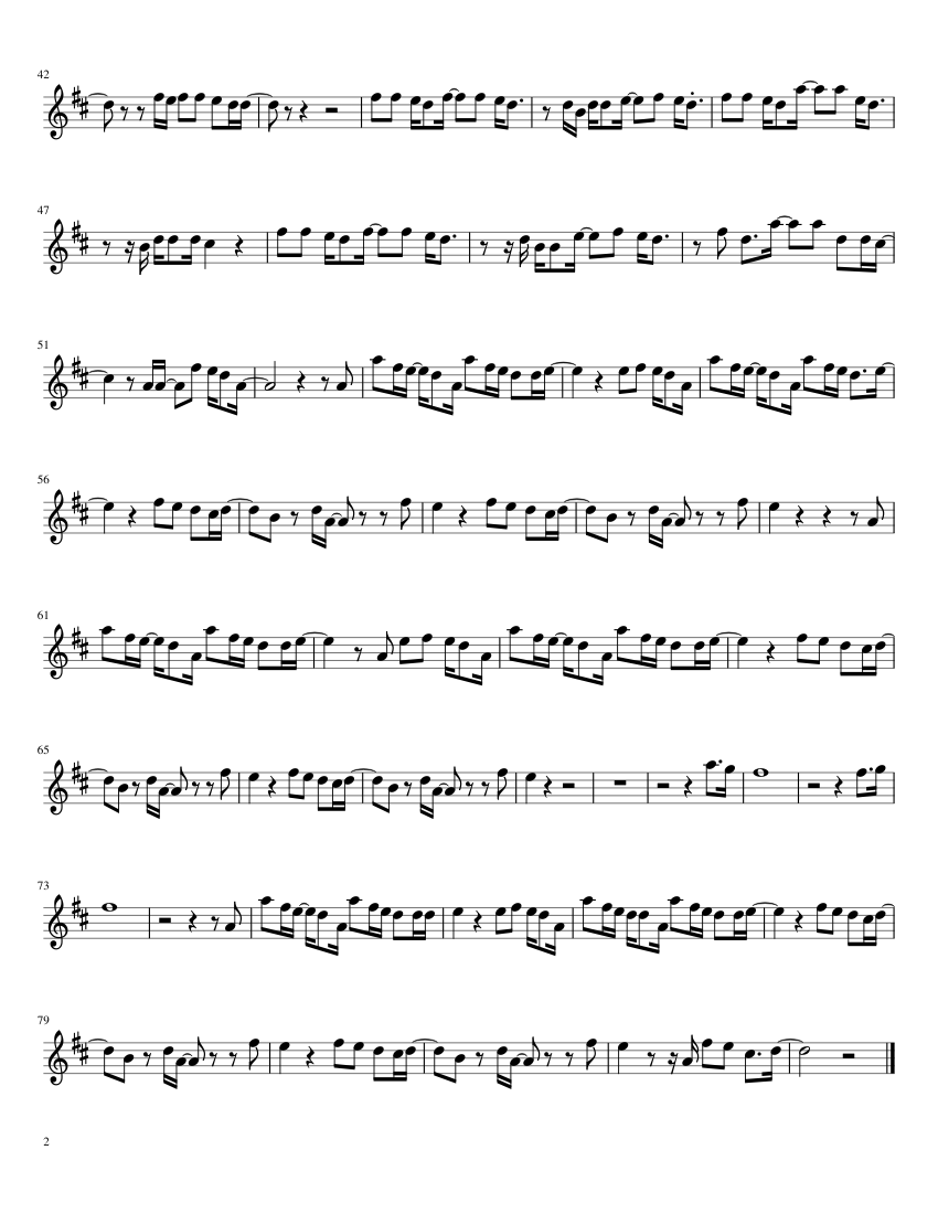 Hello Shooting Star ~ For Solo Flute - piano sheet music page 2