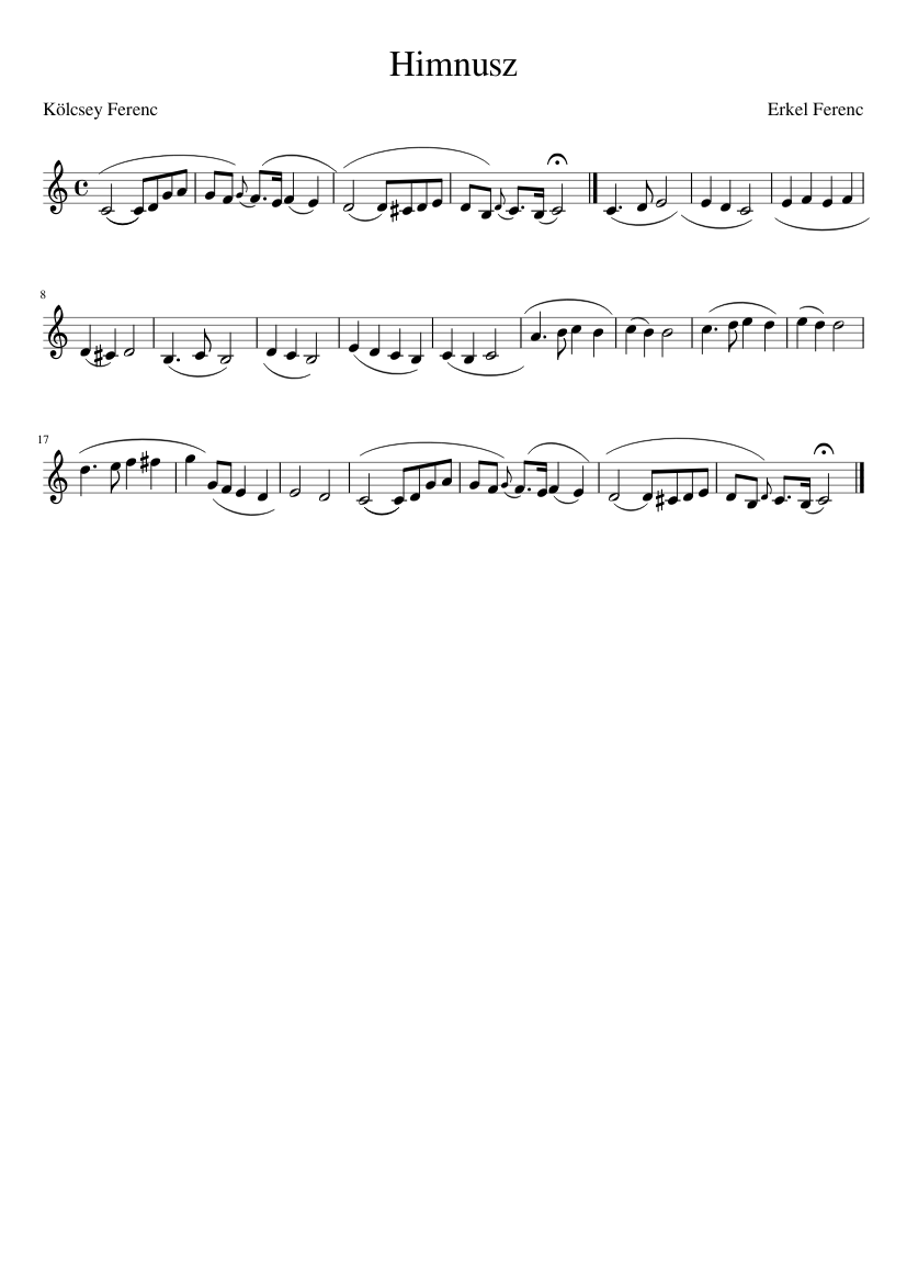 Himnusz - piano sheet music page 1