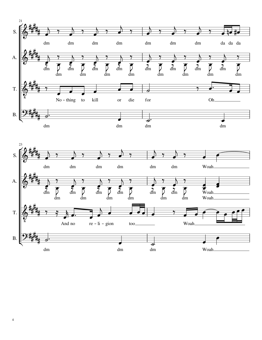 Imagine by Pentatonix - piano sheet music page 4