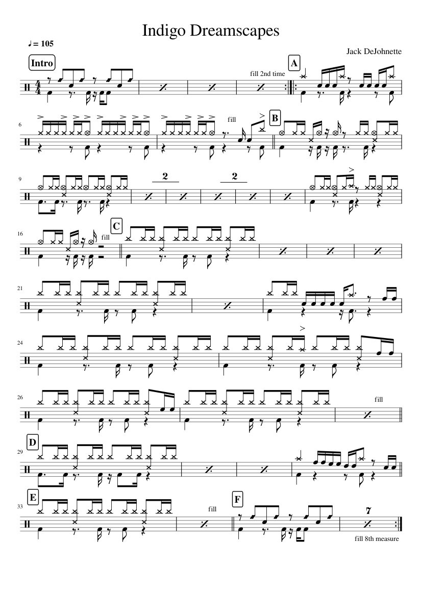 Indigo Dreamscapes - piano sheet music page 1