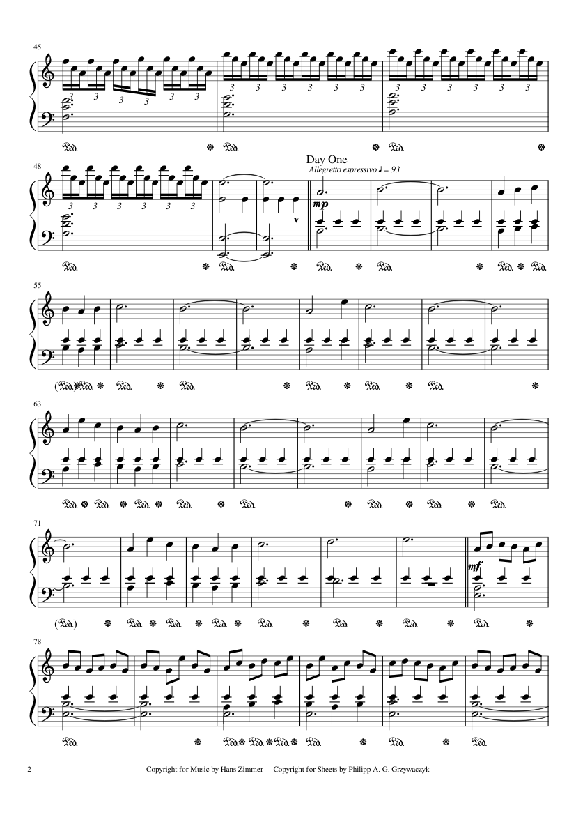 Interstellar-Suite - Hans Zimmer - piano sheet music page 2
