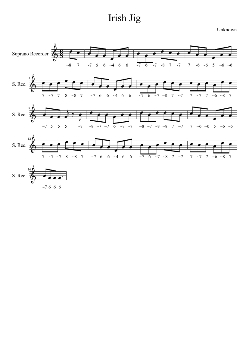 Irish Washerwoman - an Irish Jig - piano sheet music page 1
