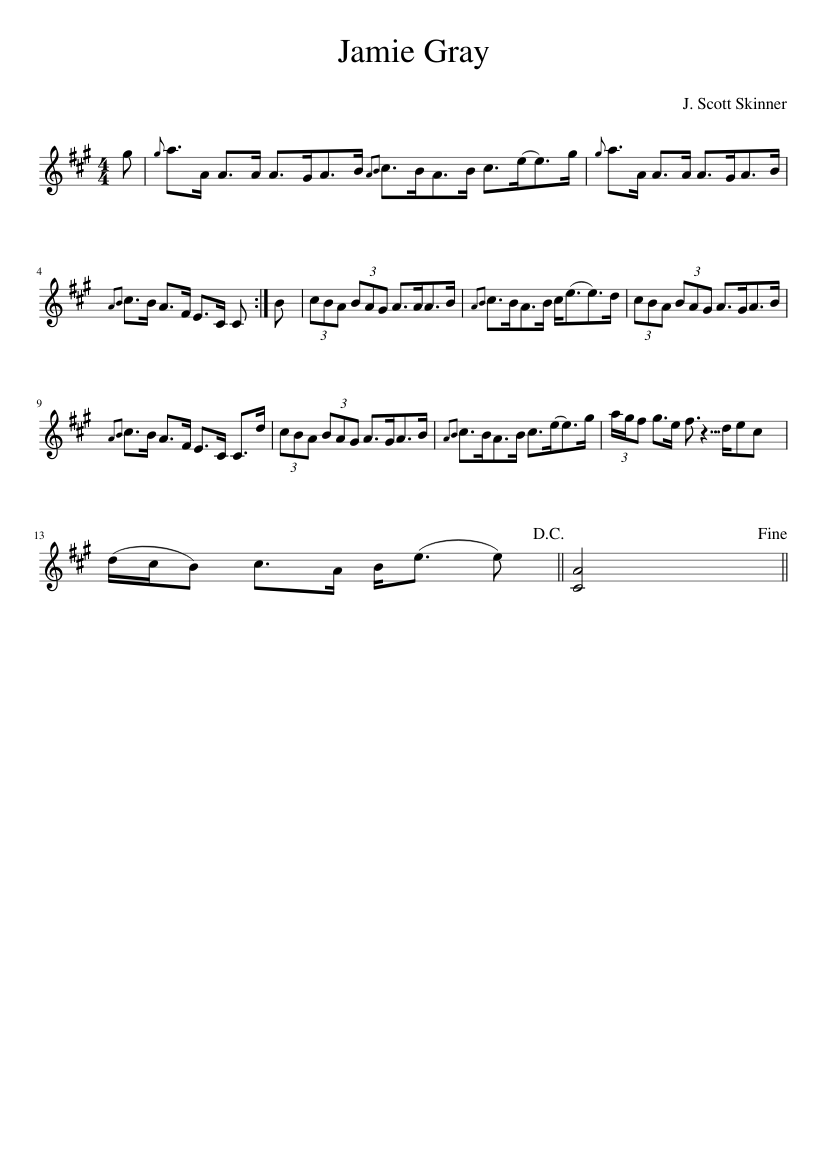 Jamie Gray - piano sheet music page 1