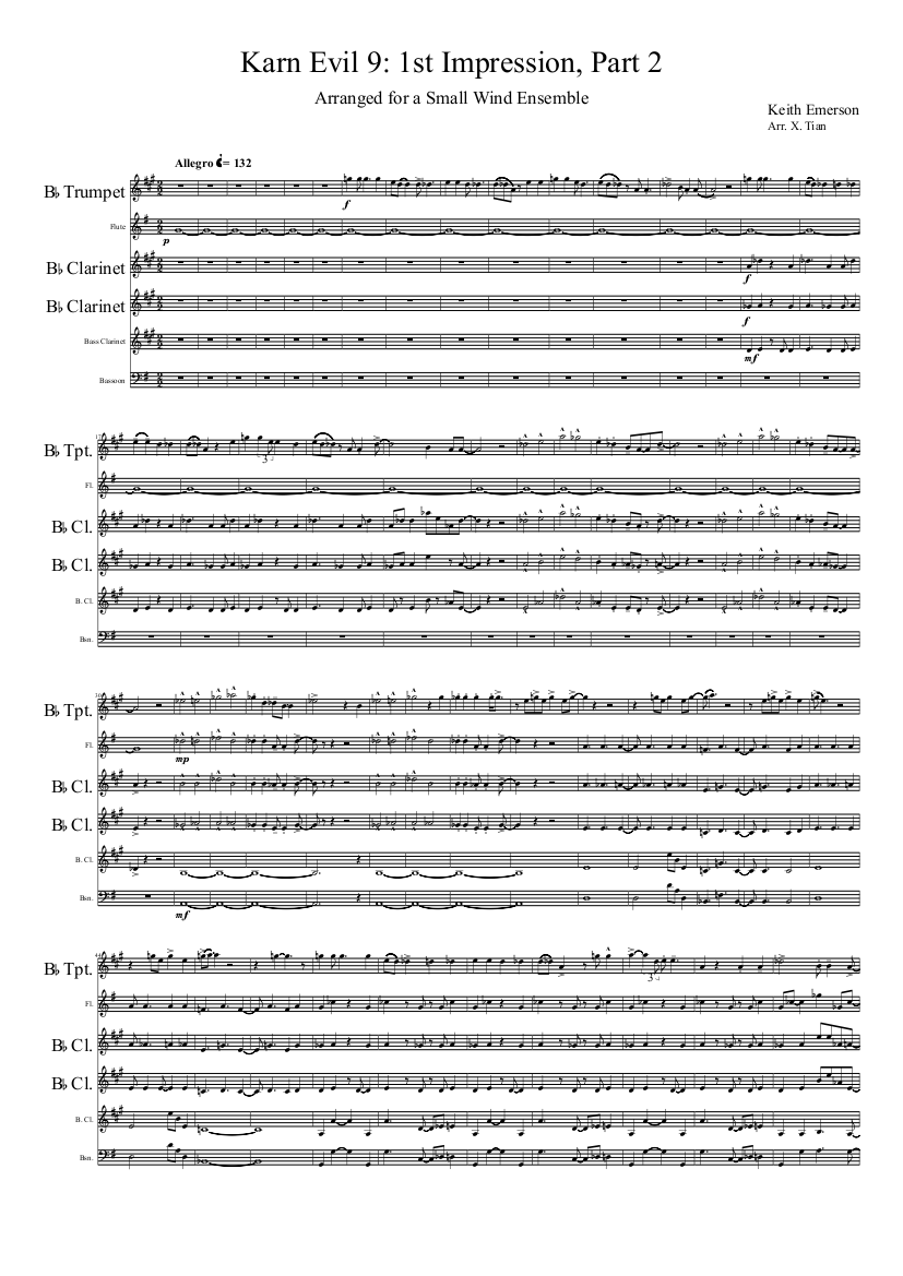 Karn Evil 9: 1st Impression, Part 2 - piano sheet music page 1